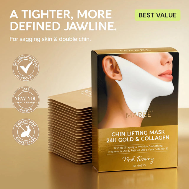 24K Gold Sculpting Jawline Masks — 20 Pack