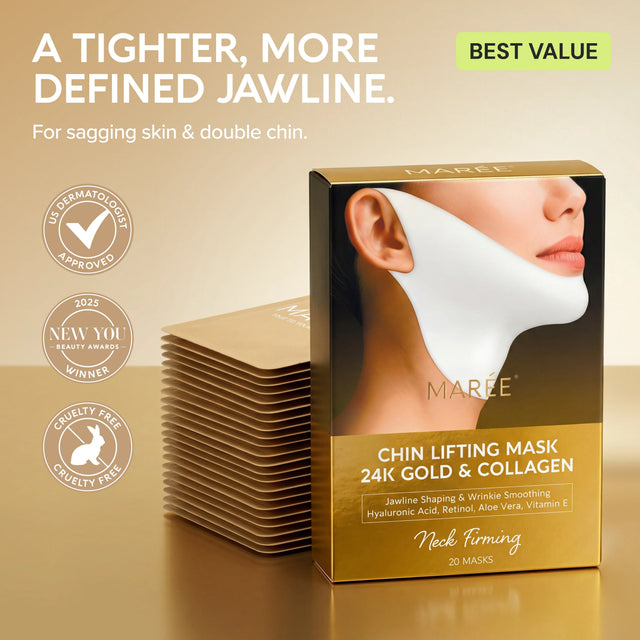 24K Gold Sculpting Jawline Masks — 20 Pack