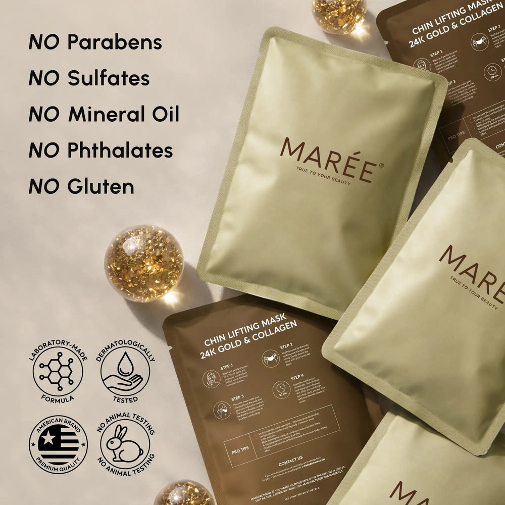 24K Gold Sculpting Jawline Masks — 20 Pack