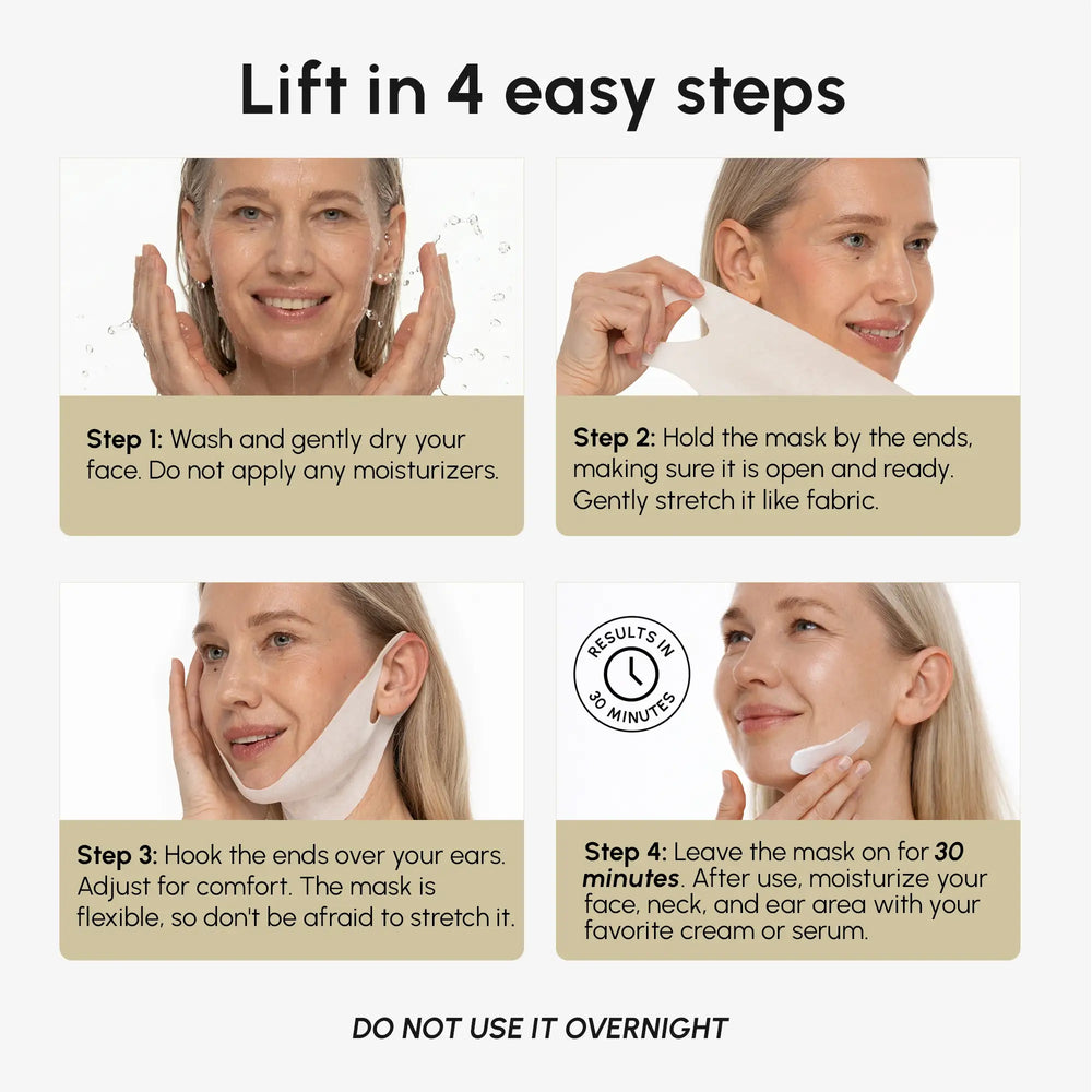 24K Gold Sculpting Jawline Masks — 20 Pack